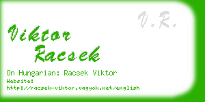 viktor racsek business card